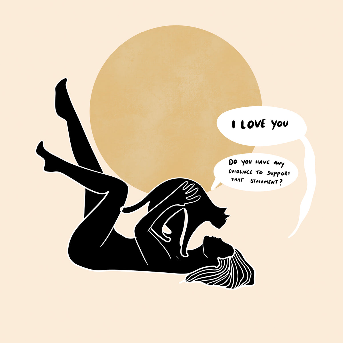 A woman lies on her back and lifts a cat toward her face.