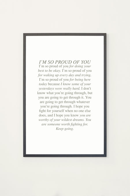 So Proud Of You Framed Print - Shop Catalog