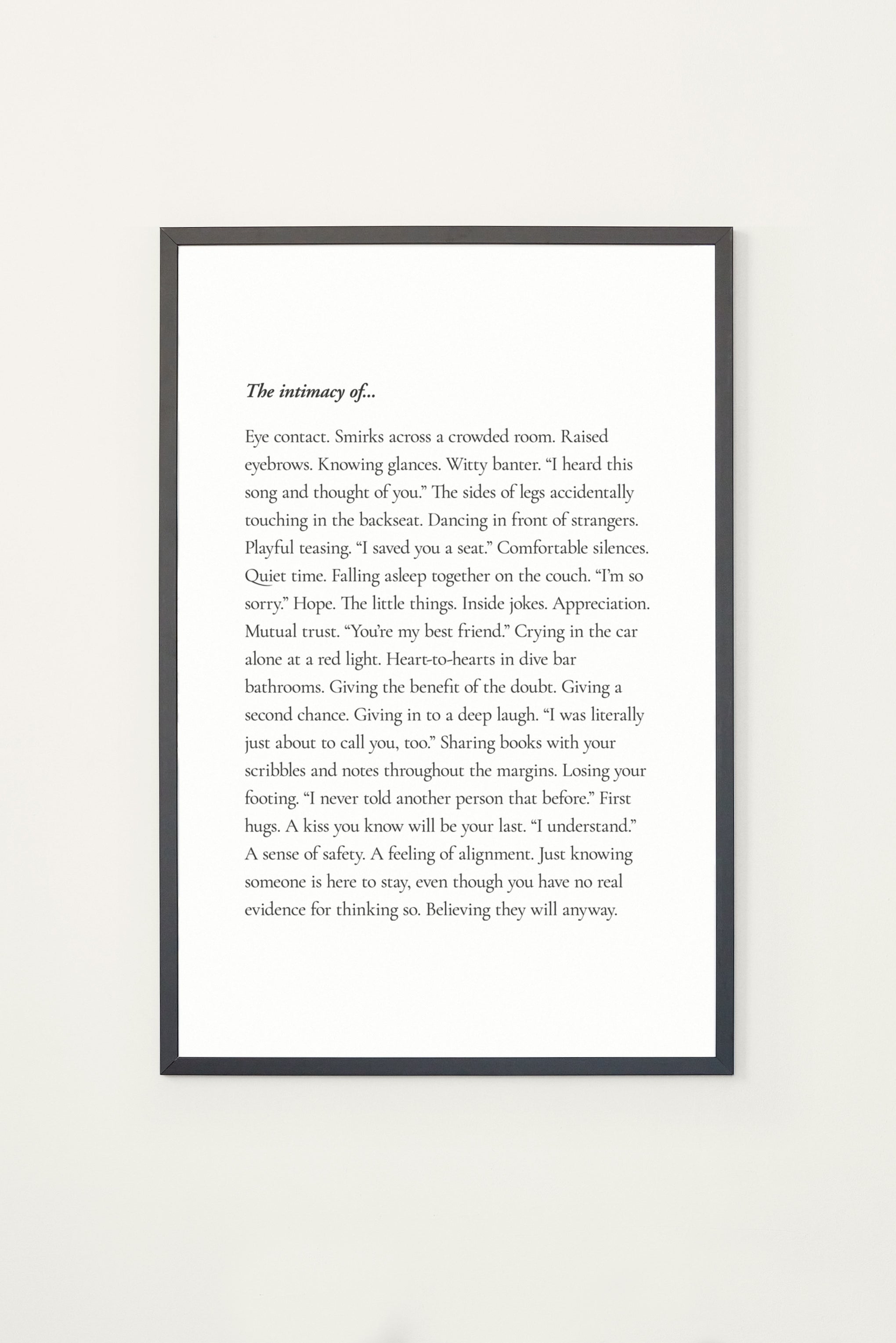 Molly Burford The Intimacy Of... Print by Molly Burford | Shop Catalog