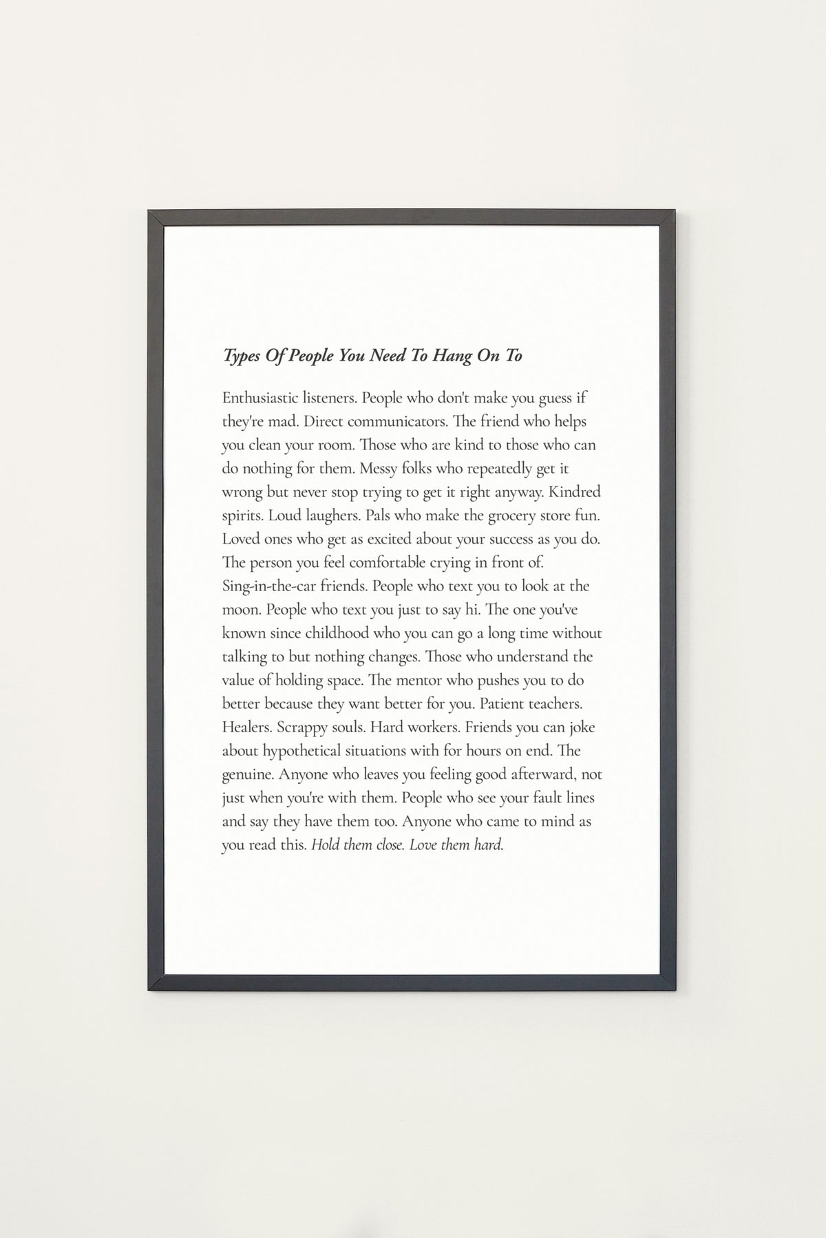 Molly Burford Types Of People You Need To Hang On To Print