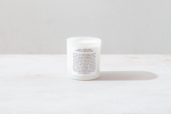 Don't Leave Your Potential On The Table Candle - Shop Catalog