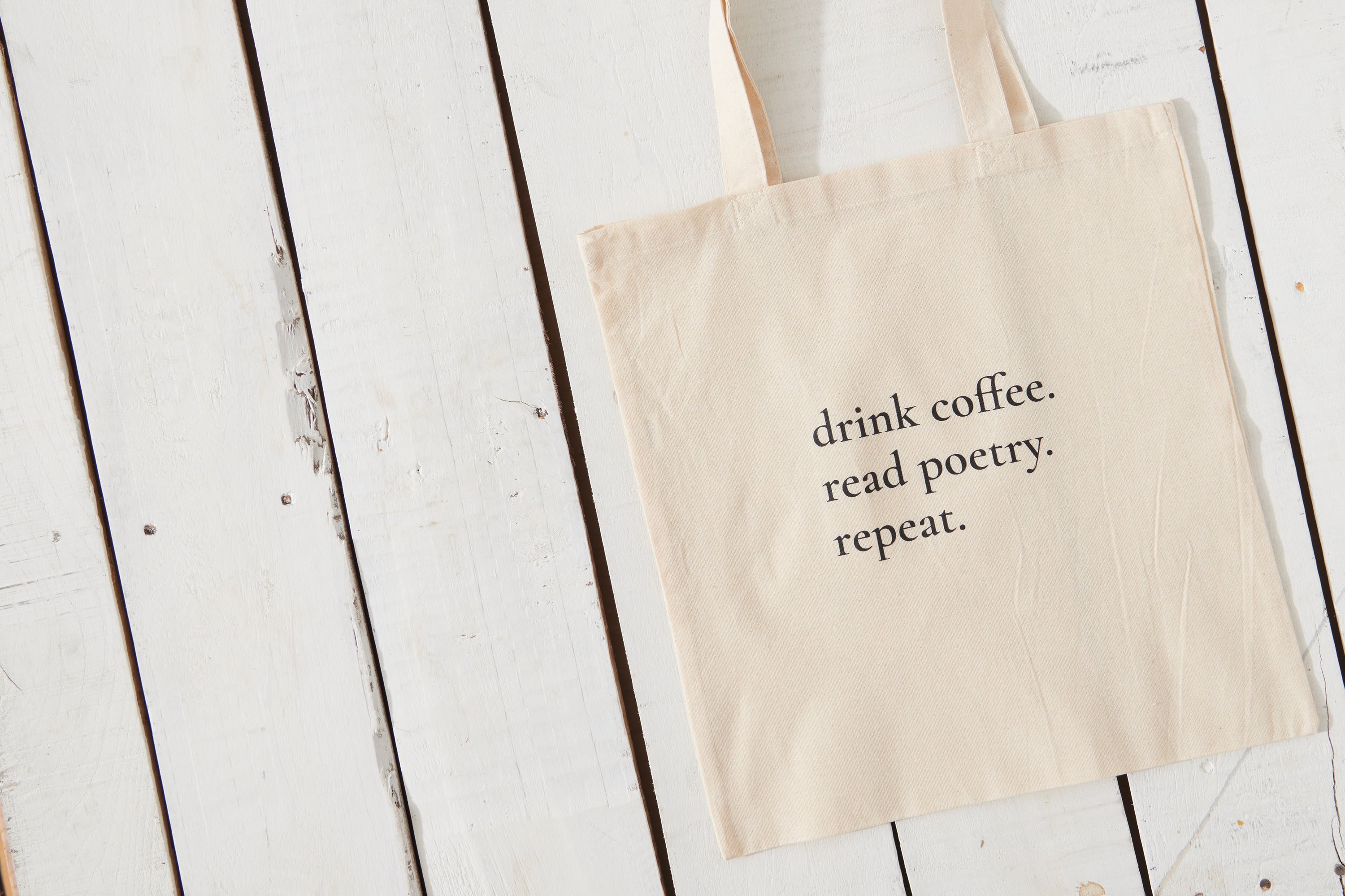 Drink Coffee. Read Poetry. Repeat. Tote