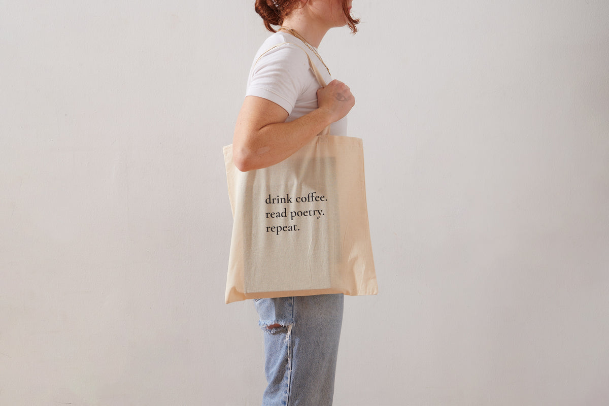 Drink Coffee. Read Poetry. Repeat. Tote