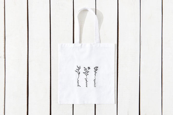 Grow, Accept, Create Tote - Shop Catalog
