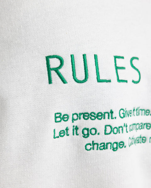 Rules Of Life Embroidered Crewneck