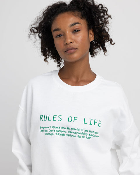 Rules Of Life Embroidered Crewneck