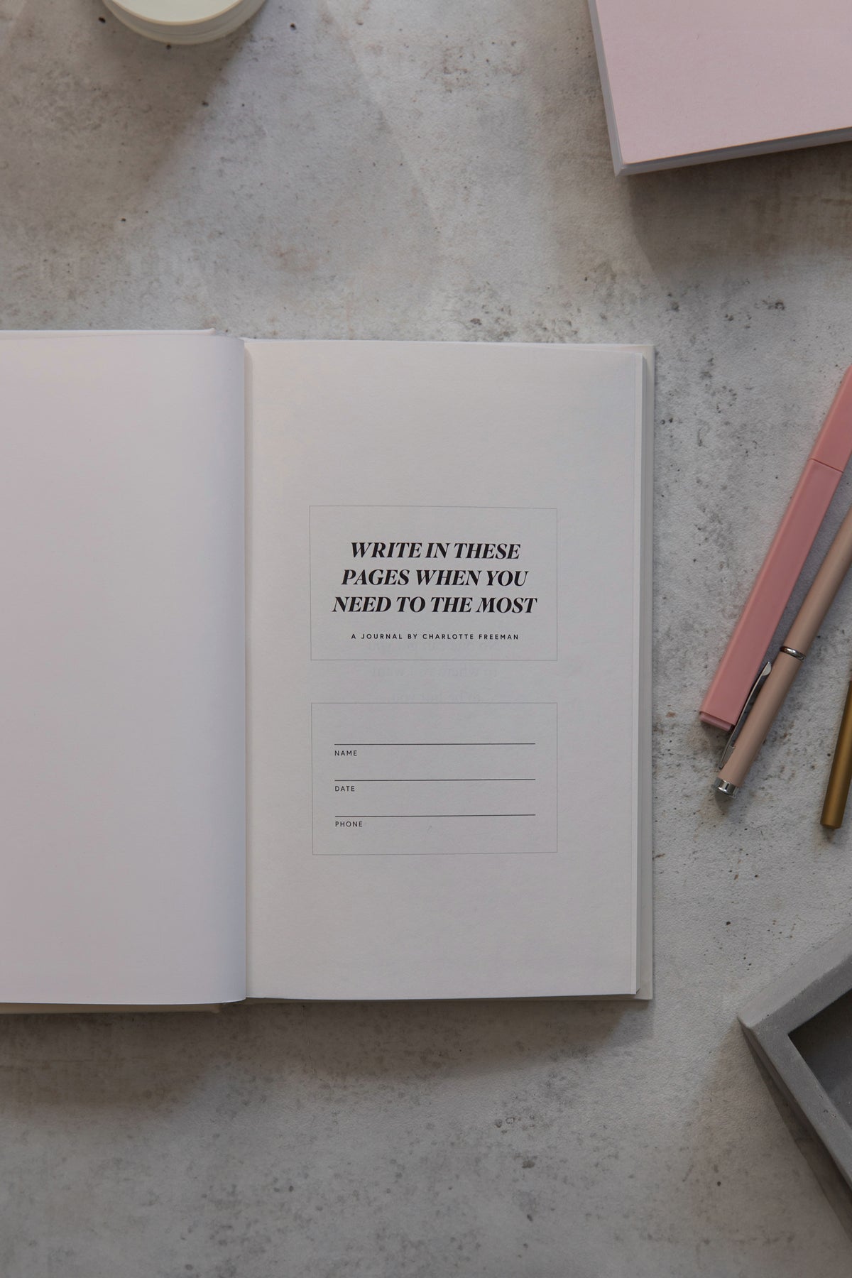 Write In These Pages Journal