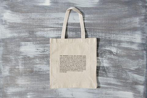 You Deserve A Call Me Anytime Love Tote