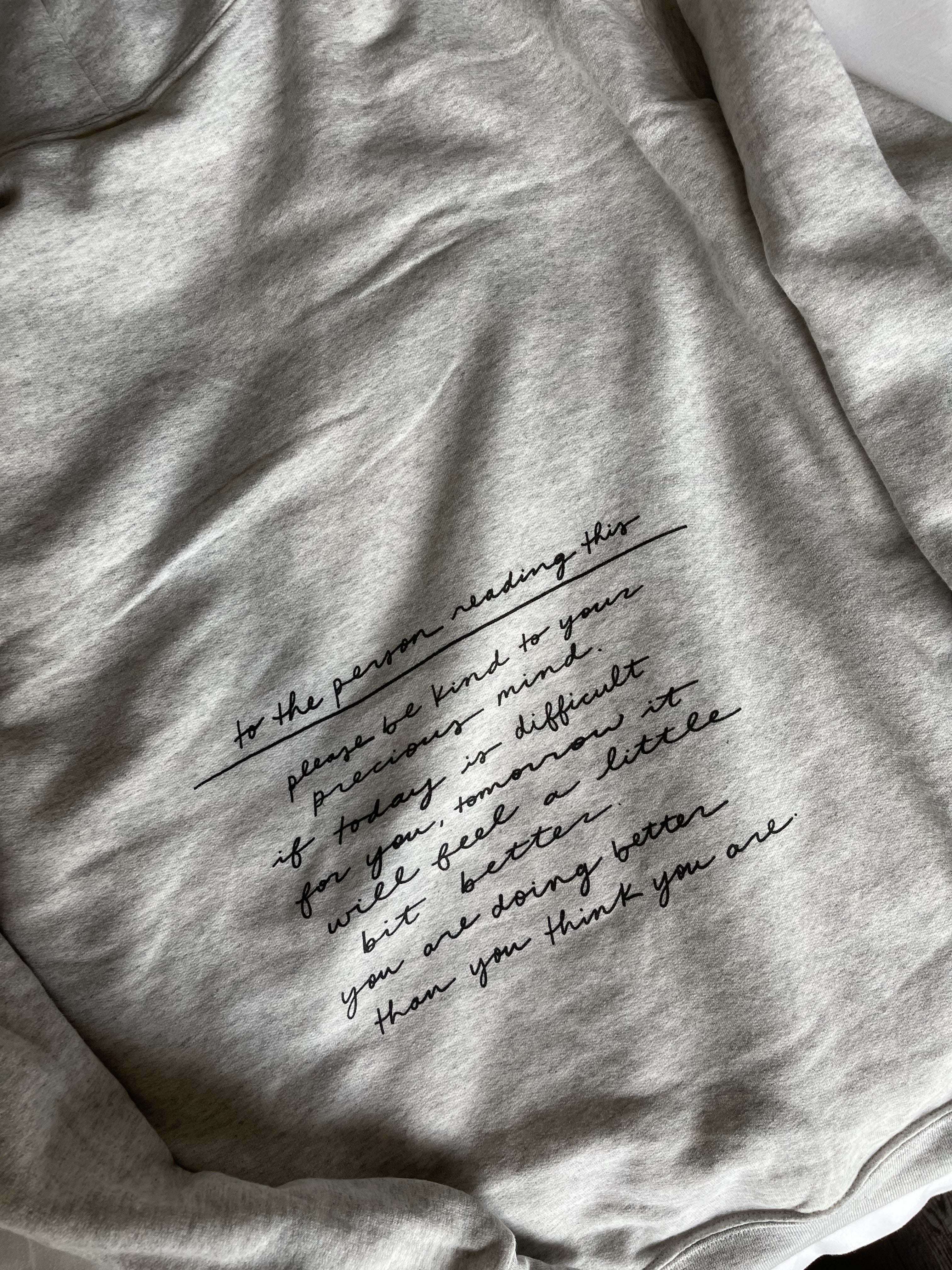 To The Person Reading This Sweatshirt by Jacqueline Whitney | Shop Catalog